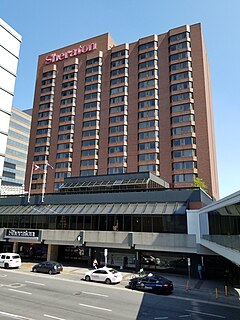 <span class="mw-page-title-main">Sheraton Hamilton</span> 19-storey, 76 metres (249 ft), 299 room hotel in downtown Hamilton, Ontario