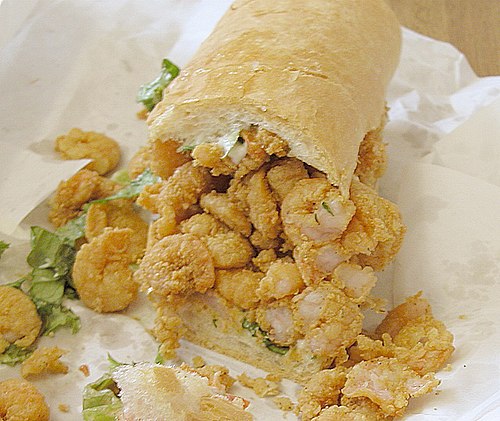 Po' boy sandwiches are associated with the cuisine of New Orleans.