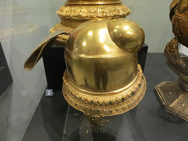 Ceremonial helmet worn by Shin Sawbu, now at the V&A Museum, London