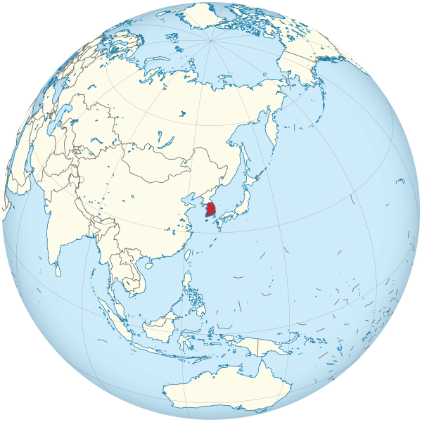 File:South Korea on the globe (South Korea centered).svg