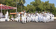The Southern Naval Command Band marching past a saluting dais Southern Naval Command Band Marching Past the Saluting Dais.jpg