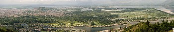 Panoramic view of Dal Lake and the city of Sri...