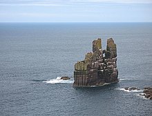 Stack Clò Kearvaig Striking pinnacle off Kearvaig, near Cape Wrath in Scotland. First climbed in 1989, the landward pinnacle by Guy Muhlemann and Simon Richardson, while Mick Fowler and Chris Watts knocked off the seaward pinnacle. Both graded Hard Very Severe.