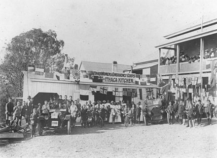 Volunteers from around the world came to Ithaca, Queensland to address an influenza epidemic through the Women's Emergency Corps (later the Women's Volunteer Reserve) in July 1919.
