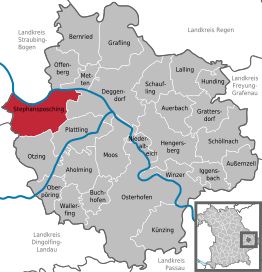 Kaart van Stephansposching