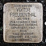 Stumbling Stone Viktor Freudenthal 1896-1945.jpg