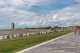 Strandpromenade i Büsum, en populær badeby blant tyskere. Foto: joergens.mi