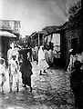 Street scene: Harar-High St. leading to market, about 1900 (restored)