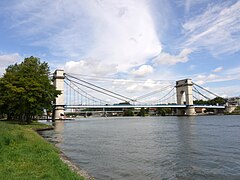 Puente colgante de Port à l'Anglais, en el Sena