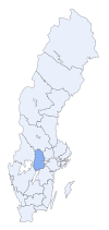 Örebro amts situation i Sverige.