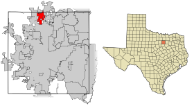 Tarrant County Texas Incorporated Areas Haslet highlighted.svg