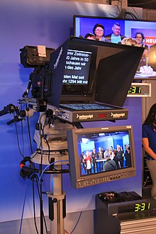Studio camera with Autoscript teleprompter Teleprompter 3716.JPG