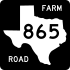 Farm to Market Road 865 marker