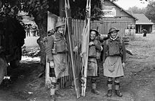 Stretcher bearers of the 1st Battalion, Glasgow Highlanders in France, 13 June 1940. The British Army in France 1940 F4834.jpg