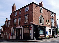 The Bull pub still stands today; in the mid-19th century it was where gun workers were paid their wages The Bull, Gun Quarter.jpg