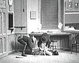 Robbers tie up a telegraph operator