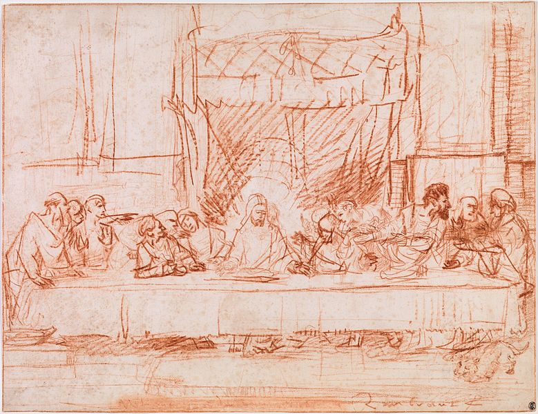 File:The Last Supper, after Leonardo da Vinci by Rembrandt 01.jpg