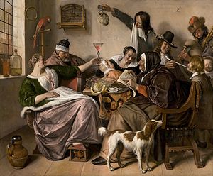 Cuadro de Jan Steen en el que concurren los sentidos