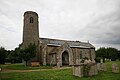 Thwaite Church is one of the round tower churches in Norfolk