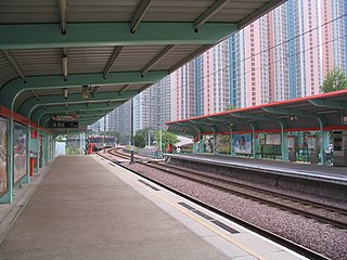 Tin Sau stop MTR Light Rail stop