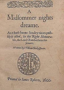 Title page for William Shakespeare's A Midsummer Nights Dream Title page for William Shakespeare's A Midsummer Nights Dream.jpg