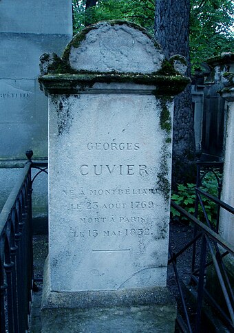 Cuvier's tomb in the Père Lachaise Cemetery, Paris