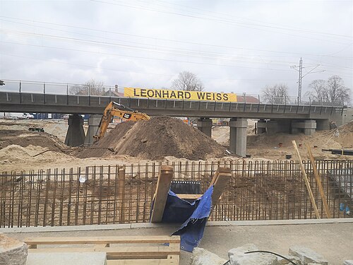 Construction of grade crossing in Tondi (Tallinn), april 2024