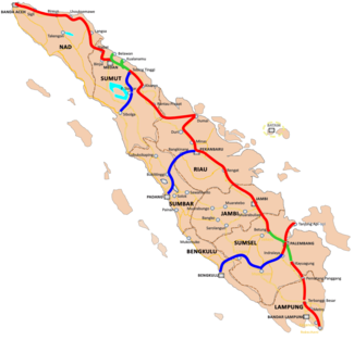 Jalan Raya Lintas Sumatera: Sejarah, Kota-kota yang dilintasi Jalan Raya Lintas Timur, Kota-kota yang dilintasi Jalan Raya Lintas Barat
