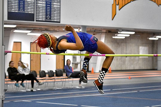 Marauders indoor track competition in the UMary Fieldhouse