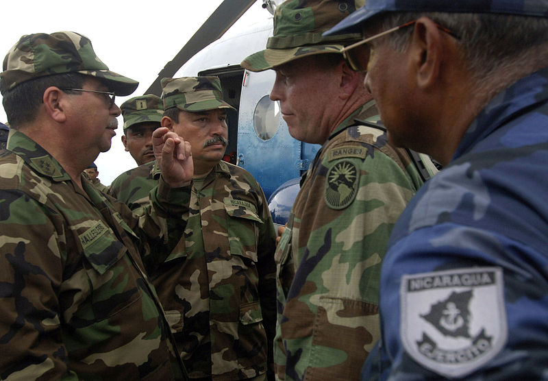 File:US Navy 070907-N-1810F-235 Lt. Col. Robert Gaddis meets with Nicaraguan Military during a humanitarian relief operation in Puerto Cabezas.jpg