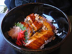 Eel on rice, Japan