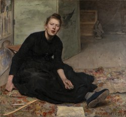 Hanna Paulin maalaus noin vuodelta 1885