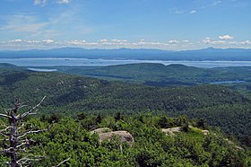 View of Lake Champlain and Vermont from Poke-O-Moonshine Mountain fire tower.jpg