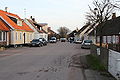 English: A view of the main road Bygatan through central Viken (Höganäs county, Sweden). Svenska: Huvudgatan Bygatan genom centrala Viken i Höganäs kommun.