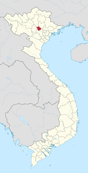 Karte von Vietnam mit der Provinz Vĩnh Phúc hervorgehoben