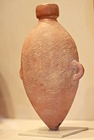 Röd amfora med handtag, 5000 - 3000 BC; Honolulu Museum of Art (Hawaii)