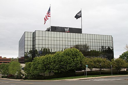 WWE Global Headquarters (from 2012), the site of the 2020 men's and women's Money in the Bank ladder matches