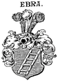 Wappen derer von Ebra mit abweichender Helmzier bei Johann Siebmacher