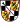 Quartered, first and third: Party per cross argent and sable; second and fourth: Or, a lion rampant sable, armed langued and crowned gules, bordured gyronny argent and gules; overall a Reuthaken sinister sable and a Reuthaken argent