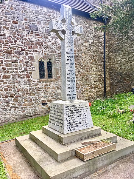 File:War Memorial in churchyard of St James, Rudry, May 2020 04.jpg