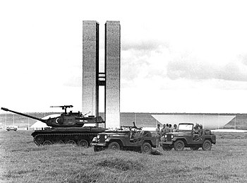 War tanks in Brasilia, 1964.jpg