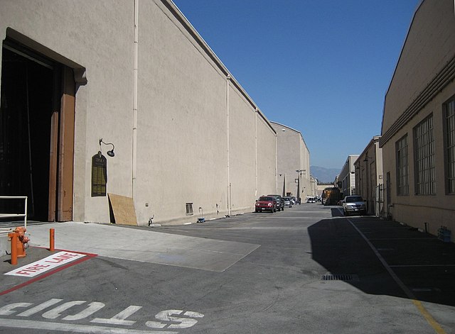 Part of the Warner Bros. studio complex in California, where the cover image was photographed