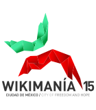 Wikimania 15 Mexico logo.svg