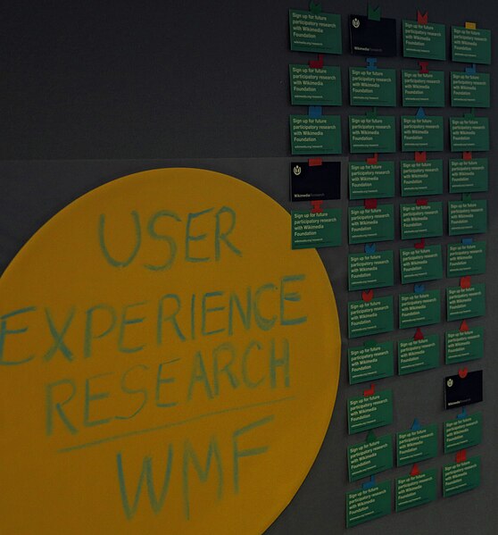 File:Wikimania 2014 User Experience Research Community Village stall.JPG