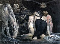 William Blake: De nacht van Enitharmons vreugde, 1795, dat uitdrukking geeft aan zijn politieke en spirituele denkbeelden over een nieuwe universele orde.