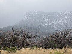 Snow-capped mountains outside Sierra Vista