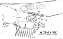 Plan du complexe de Wizernes en septembre 1944[10].