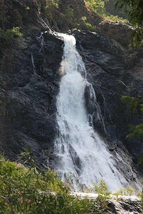 Wujal-Wujal Falls are seen here at a time of relatively low water