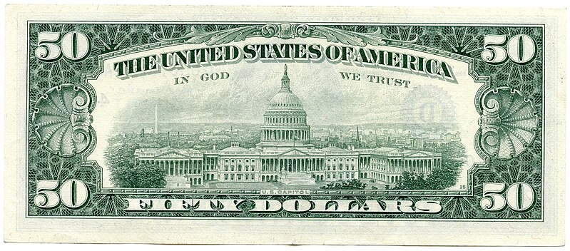 File:$50 Dollar Bill Series 1969C Back.jpg