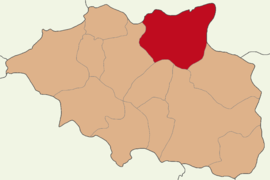 Map showing Ilgaz District in Çankırı Province